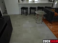 Damn, cuck husband, see your slutty wife get face fucked by a monster cock in group action!