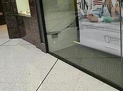 I am a trashy kiwi slut showing off at the mall and on the busy public street.