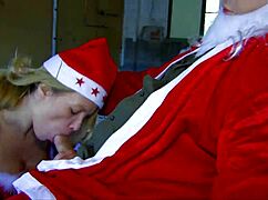 Blonde Tattoo Girl Gets Facial in Cantina Orgy