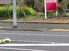 I am a trashy kiwi slut showing off at the mall and on the busy public street.