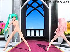 Hatsune Miku And Luka Dance Nude In Worlds End