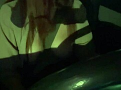 Artemisia love flashes big tits nipples while smoking in night car ride