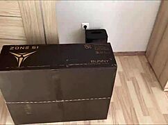 In this casual hookup, the sexy gamer girl in stockings starts by sucking cock, then gets into doggystyle fucking with a tight pussy, leading to a creampie and cum on her ass.