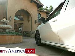 Professor cassie del isla enjoys a wild session with security guard on her desk.
