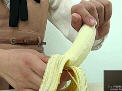 my asian crush fetish with banana feels so wild