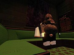 Woman in the cafe had ripped leggings, so we had an unexpected encounter.