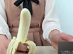 my asian crush fetish with banana feels so wild