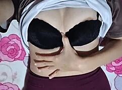 I’m a Colombian bride flashing my ass in lingerie for real homemade orgasms on the sofa