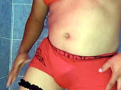 Mexican babe modeling satin panties while dancing in sexy lingerie 😘