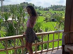 Cute Girl's Thrilling Public Exposure With Burger And Cum