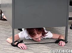 cute redhead fucked by teacher in hardcore reality