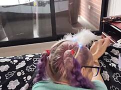 cute slut gets anal and pussy fucked