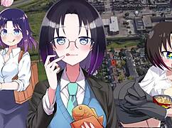 THE OFFICE LADY WORKS HARD!