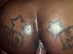 Messy anal fuck in the living room with big cock and ass