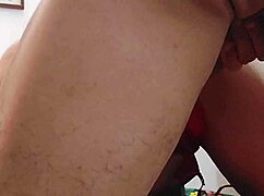 French amateur in leather lingerie rims and fucks with dirty talk cumshots.