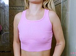 Sun-kissed glow model took a shower after photoshoot