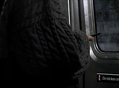 beautiful stranger sucked me in the train, feeling so taboo and exciting with sloppy teen action