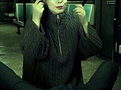 beautiful stranger sucked me in the train, feeling so taboo and exciting with sloppy teen action