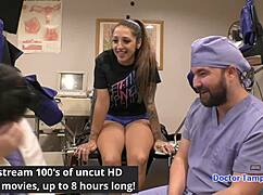 dr tampa checks stefania mafra for her yearly physical in florida