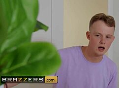 brazzers charli phoenix ditches dildo for stepson’s squirting cock