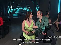 Couple's Passionate Fuck with Stranger in Restaurant. Others Remain Oblivious