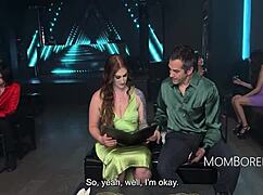 Couple's Passionate Fuck with Stranger in Restaurant. Others Remain Oblivious