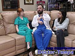 Ditria Rose dominating Dr. Tampa with pierced nipples?