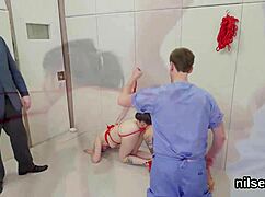 naughty sweetie gets brought to the butt hole loony bin for some wild, uninhibited ass treatment with deepthroat and licking