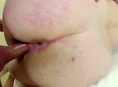 Amilia flaunts her natural titties for a wild session. She takes anal creampie and licks it clean.