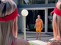 cpr training turns into fourway oral sex with sexy teen lifeguard wannabes.