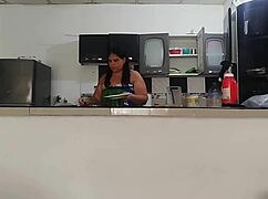 Perverted neighbor visits for sugar, fucks huge ass