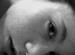 Feeling intense emotions in the shower as the brunette psycho girl bathes.