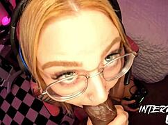 Damn! This White Slut with a Huge Ass Loves Monster Cock So Much!