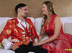 Blonde Deep-Throats Cock in Hardcore Action!