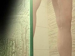 Argentinian Babe in Bathroom Shaves Pussy with Voyeur Upskirt