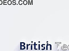 Teen student inserts anal plug at party