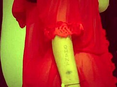 latina in red lingerie, are you watching her masturbate those huge tits and fat bbw body?