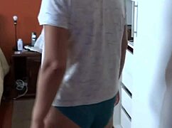 Beautiful stepmom strips and masturbates in front of me, so taboo!