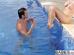 hey, check out joel and martina gold's elegant anal by the pool