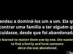 carinho de meio-irmã com anal e blowjob no pau grande