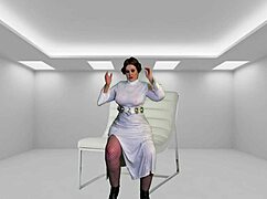 Granny Princess Leia Experiences Passionate Cunilingus and Fingering by Darth Vader