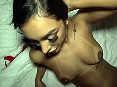 Late night latina babe sucks cock in doggystyle and missionary positions