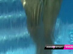 pool strip babe see leah strip and reveal her big tits and pussy