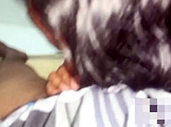 indian housewife gives hot blowjob in bathroom