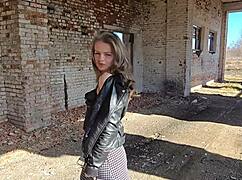 I wanted to shoot reels but ended up taking porn in the abandoned place with blowjobs and face fucking