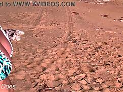 Wifey Flashing Her Tits At The Beach