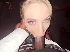 i licked and fucked that blonde nympho's big ass in the car, cum everywhere