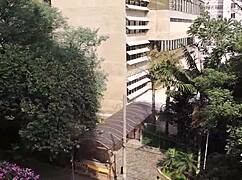 Novinha Otaku Fazendo Um Belo Boquete Babado Na Sacada Do Meu Apartamento