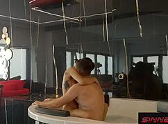 fill me up papi, i'm a creampie addict in the jacuzzi