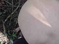 Hot girl fucks in the park makes the guy cum and keeps fucking